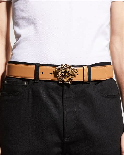 brown buckle belt versace|authentic Versace belt.